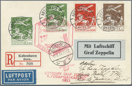 Br Zeppelinpost Europa: 1933: DÄNEMARK/ 5. SAF 1933: Anschlussflug Berlin-Reko-Karte Mit Spektakulärer - Sonstige - Europa