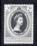 T1670 - GILBERT ELLICE 1953 , Coronation Incoronazione : L'emissione ** - Gilbert & Ellice Islands (...-1979)