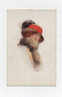 CPA Illustrateur Barbier Buste De Femme élégante Au Chapeau TBE - Wilette