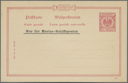 GA Deutsche Schiffspost - Marine - Ganzsachen: 1897, Essay Für Postkarte 10 Pf Der Deutschen Marine-Sch - Sonstige & Ohne Zuordnung