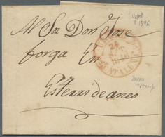 Br Andorra - Vorphilatelie: 1846, Letter Sheet Without Sender With Red URGEL CATALUNA Which Was The Hig - Precursors