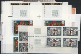 **/ Andorra - Französische Post: 1968/1976, Europa, All CEPT Series In Blocks Of Four, Often With A Shee - Other & Unclassified