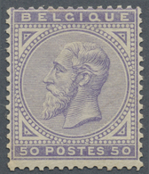 * Belgien: 1883, Leopold II. 50 C. Hellviolett, Ungebraucht Mit Falzresten Und Sign. Diena, Mi. € 400, - Altri & Non Classificati