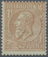 * Belgien: 1884, König Leopold II. 1 Fr. Braunrot/grünlich Ungebraucht, Seltene Marke, Mi. € 900,-- (C - Sonstige & Ohne Zuordnung