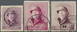 O/Brfst Belgien: 1919/20, Postage Stamps: King Albert I. With Helmet, Good Used, 2 Fr. On Small Luxury Piece - Altri & Non Classificati