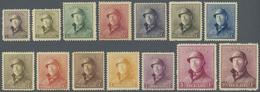 */** Belgien: 1919/1920, Definitives King Albert, 1c. To 10fr., Complete Set Of 14 Values, Fresh Colours, - Sonstige & Ohne Zuordnung