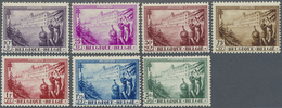 ** Belgien: 1933, Tuberculose-set Of 7 Values Complete Mint NH, In Addition Austria Set 1923 Buildings - Other & Unclassified