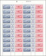 ** Belgien: 1951, Royal Aero Club, Complete Sheet Comprising 20 Se-tenant Strips, Unmounted Mint, Folde - Autres & Non Classés