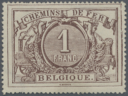 * Belgien - Eisenbahnpaketmarken: 1882/1894, 1 Fr. Brown Lilac Numerals Unused In Normal Condition. Si - Luggage [BA]