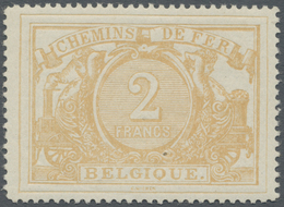 ** Belgien - Portomarken: 1894, 2 Fr Brownish-yellow Mint Never Hinged, Natural Paper Closure - Brieven En Documenten
