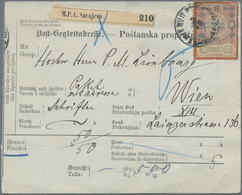 Br Bosnien Und Herzegowina: 1900/1905, Two Post Escort Adresses From Sarajevo To Vienna And To Unterber - Bosnië En Herzegovina