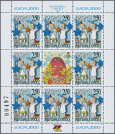 ** Bosnien Und Herzegowina - Serbische Republik: 2000, Europa, Both Issues In Little Sheets Of 8 Stamps - Bosnien-Herzegowina