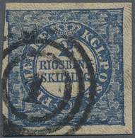 O Dänemark: 1851, 2 S. Blue, Thiele Printing, Fine To Wide Margins All Around And Fresh Colour, Used W - Covers & Documents