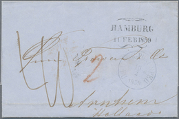 Br Dänemark: 1859, Folded Entire Ship-letter Inside Dated "Aarhus 10 Febr.1859" Sent Via Hamburg To Arn - Storia Postale