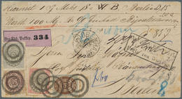Br Dänemark: 1875, 50 Ö Brown/red Lilac (inverted Frame), 3 Ö Dull Blue/gray, 16 Ö Grey/brown, And 20 Ö - Lettres & Documents