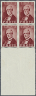 **/ Dänemark: 1952, J.C. Jacobsen, Brownish Red, Mnh. Proof, Block Of Four With Large Bottom Sheet Margi - Covers & Documents