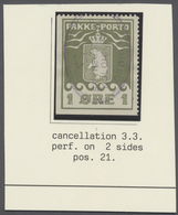 O Dänemark - Grönländisches Handelskontor: 1915, Lot Von 7 Stücken "1 Öre (gez. L 11¼)", Versch. (Teil - Altri & Non Classificati