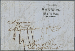 Br Dänemark - Stempel: 1852, Brief Aus Aarhus über Forwarding-Agenten Herm. Gustav Schmitt Nach Holland - Macchine Per Obliterare (EMA)