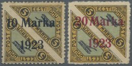 (*) Estland: 1923, Airmail 10 M. And 20 M. Perforated, Unused, Fine, Signed Bloch And Eichenthal, Fine, - Estonia