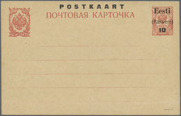 GA Estland - Lokalausgaben: Rakwere (Wesenberg): 1918, 10 On 3kop. Red, Stationery Card With Overprint - Estland