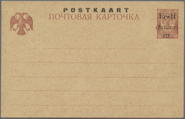 GA Estland - Lokalausgaben: Rakwere (Wesenberg): 1918, 10 (K) On 5 K Brown Postal Stationery Card Ovp " - Estland