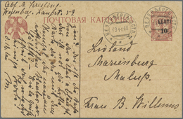 GA Estland - Lokalausgaben: Rakwere (Wesenberg): 1918, "EESTI 10" In Type II On Stationery Card 5 Kop ( - Estonie