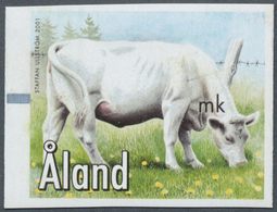 ** Finnland - Alandinseln: Machine Labels: 2001, Design "Cow" Without Imprint Of Value, Unmounted Mint. - Ålandinseln