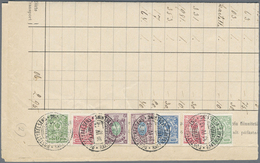 Br Finnland - Besonderheiten: 1913, Postal Form Registering Incoming Mail Franked With Seven Diffenret - Other & Unclassified