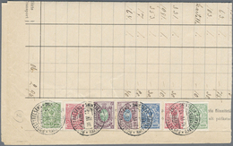 Br Finnland - Besonderheiten: 1913, Postal Form Registering Incoming Mail Franked With Seven Diffenret - Sonstige & Ohne Zuordnung