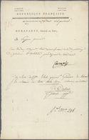 Br Frankreich - Vorphilatelie: 1798/99 Ägyptenfeldzug: Brief Mit Vordruck "RÉPUBLIQUE FRANCAISE ... BON - 1792-1815: Départements Conquis