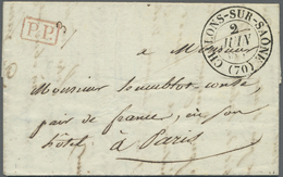 Br Frankreich - Vorphilatelie: 1833, DEBOURSES / CHAMBRE DES PAIRS, Double-line On Reverse Of Complete - 1792-1815: Conquered Departments