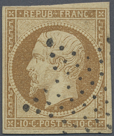 O Frankreich: 1852, 10 C. Yellow-brown, Good To Wide Margins All Around, Used With Star-cancel, Fine. - Used Stamps