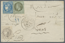 Br Frankreich: 1870, Bordeaux Issue 4 C. Grey (Report 2), Good To Wide Margins All Around And 20 C. Blu - Oblitérés