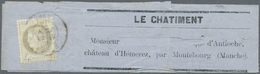 Br Frankreich: 1872, 4 C Grey Ceres, Single Franking On Wrapper For The Journal "Le Chatiment" From Nim - Oblitérés