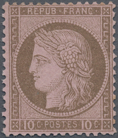 * Frankreich: 1871, 10c. Dark Brown On Rose (brun Foncé Sur Rose) "small Cipher", Unused With Original - Oblitérés