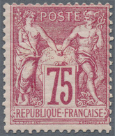 * Frankreich: 1876, 75 C. Carmine Pink, Type I, Fresh Colors, In Good Perforation, Unused With Hinge R - Oblitérés