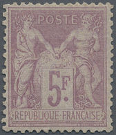 * Frankreich: 1899, 5 Fr. Violet On Bright Purple Allegory Unused LH With Original Gum And Normal Perf - Oblitérés