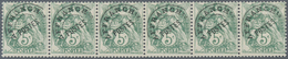 ** Frankreich: 1900, 5 C. Blanc, Preobliteration, Coil Stamp, Mint Never Hinged Strip Of 6. (Maury Nr. - Gebruikt