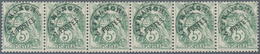 ** Frankreich: 1900, 5 C. Blanc, Preobliteration, Coil Stamp, Mint Never Hinged Strip Of 6. (Maury Nr. - Oblitérés