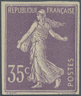 (*) Frankreich: 1906, 35 C. Light Violet Type I On White Paper Without Gum And Imperferated, (Yvert 136, - Gebruikt