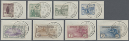 Brfst Frankreich: 1917/1919, War Orphans, 2c. To 5fr., Complete Set Of Eight Values, Each On Piece Clearly - Gebruikt