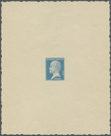 (*) Frankreich: 1923, Definitives "Louis Pasteur", Single Die Proof In Blue Without Value, Sized 10,5:12 - Oblitérés