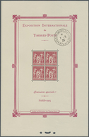 **/O Frankreich: 1925, Blockausgabe Zur Internationalen Briefmarkenausstellung Paris, Ausgesucht Schöner - Gebruikt