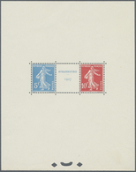 ** Frankreich: 1927, Strasbourg-Block Postfrischer Luxus-Block, Ohne Den üblichen Ausstellungsstempel I - Oblitérés