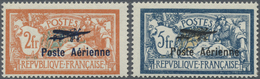 ** Frankreich: 1927, International Flight And Navigation Exhibition, 2 Fr And 5 Fr With Overprint "Post - Gebruikt