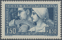 ** Frankreich: 1928, Caisse D'Amortissement 'Allegorie Of Work' 1,50+8.50fr. In Blue Green Type III, Mi - Gebruikt