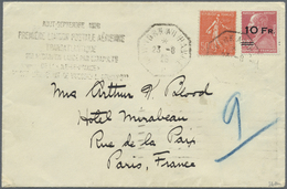 Br Frankreich: 1928, Flugpostmarke 'Ile De France' 10 Fr. Auf 90 C. Lilarosa, Taufrisches Luxusstück Un - Gebruikt