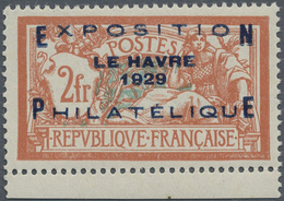 ** Frankreich: 1929, Le Havre Philatelic Exhibition 2 Fr. Very Well Centered, Mint Never Hinged, Outsta - Gebruikt