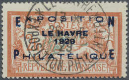 O Frankreich: 1929, Philatelic Exhibition Le Havre, 2fr. With Central Strike Of Special Event Postmark - Oblitérés