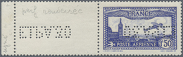 ** Frankreich: 1930, 1,50 Fr. Airmail Stamp With Blank Field And Each Inverted Hole "E.I.P.A. 30 ", Min - Oblitérés
